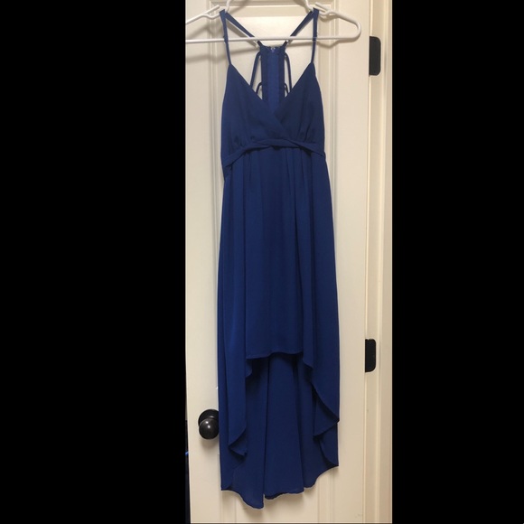 Blue high-low dress - Picture 1 of 2